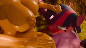 Applejack Throating Twilight?Erostud? - ﻿3D animation on Crohasit